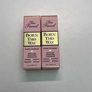 NEWx2 Too Faced Super Coverage Multi Use Sculpting Concealer Porcelain